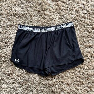 Under Armour Black Women's Logo Waistband Athletic Shorts